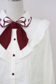 画像3: axes femme POETIQUE / カラーリボン刺繍ブラウス M キナリ T-25-09-05-002-AX-BL-SA-ZI (3)