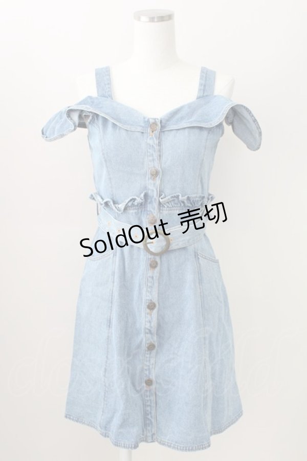 画像1: LIZ LISA / フリルデニムジャンスカ  青 T-25-09-05-015-LO-OP-SA-ZI (1)