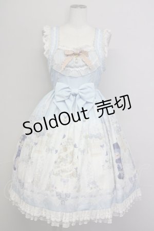 画像: Unitleer / もみの木くまさんジャンパースカート L サックス T-25-09-10-020-LO-OP-SA-ZT