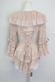 画像2: metamorphose / 総レースラッパ袖ブラウス  ピンク T-25-09-10-003-ME-BL-SA-ZI (2)