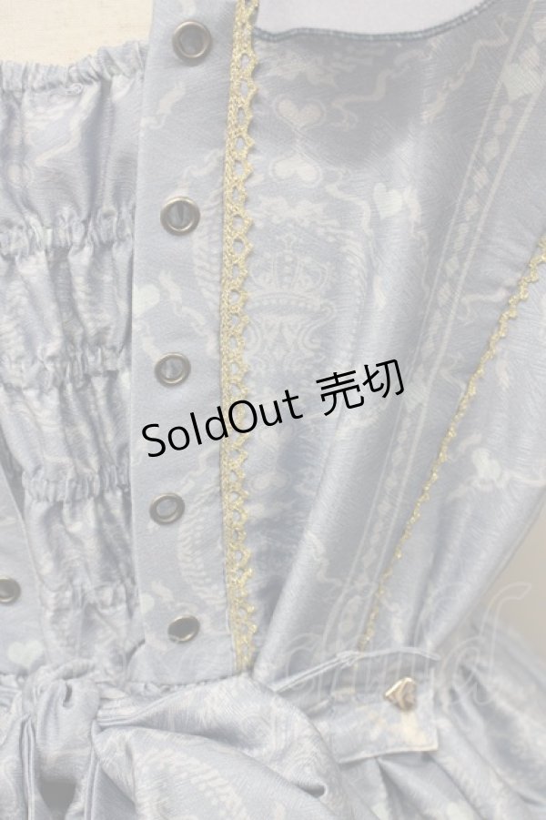 画像3: Little Jolly / うさぎさんプリントジャンパースカート XL サックス T-25-09-10-021-LO-OP-SA-ZI (3)