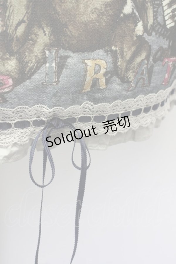 画像6: ALICE and the PIRATES / Quiet toys room〜あの子と遊んだあの日々を〜柄ジャンパースカートI  グレー×紺 T-25-09-10-022-PA-OP-SA-ZI (6)