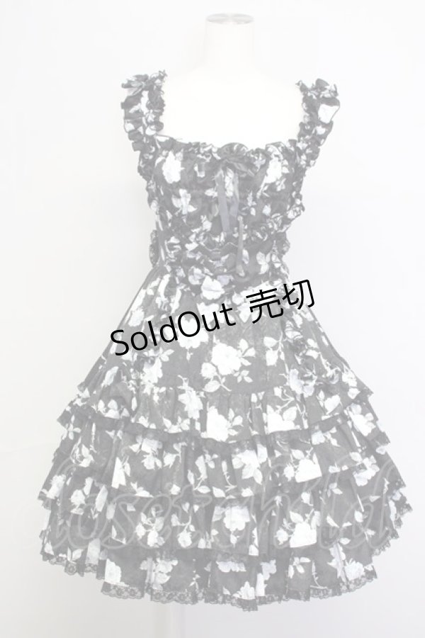 画像1: metamorphose / プロムナードミニウェディングジャンパースカート  黒 T-25-09-10-025-ME-OP-SA-ZI (1)