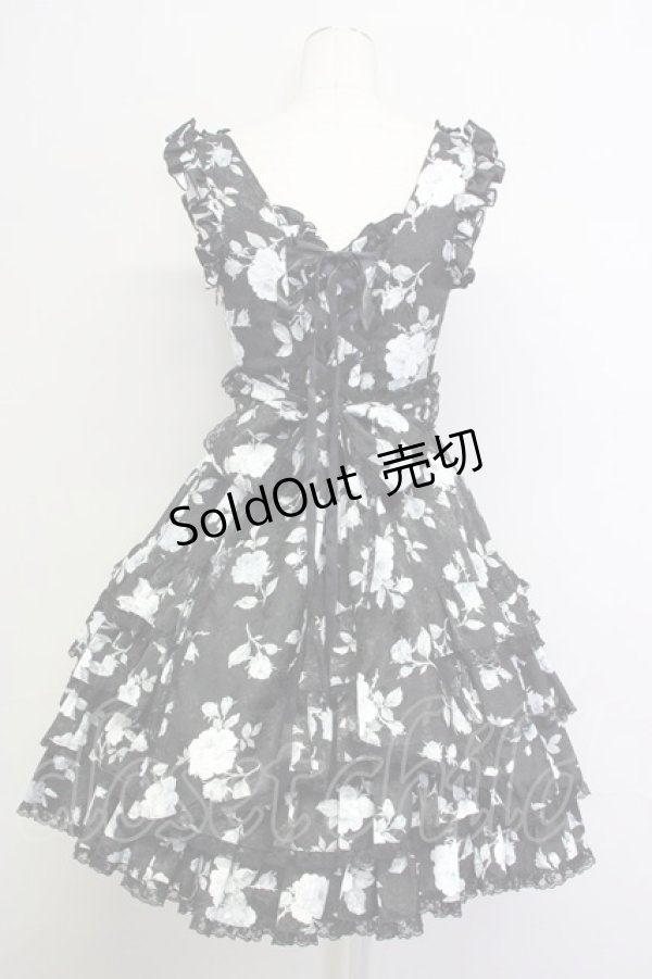 画像2: metamorphose / プロムナードミニウェディングジャンパースカート  黒 T-25-09-10-025-ME-OP-SA-ZI (2)