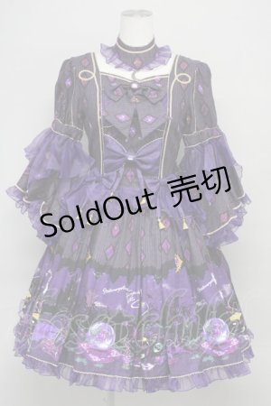 画像: metamorphose / 魔女の森ラッパ袖ワンピース  バイオレット T-25-09-10-026-ME-OP-SA-ZI
