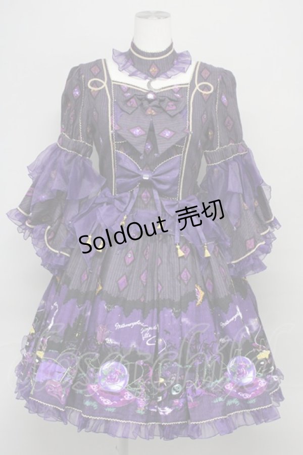 画像1: metamorphose / 魔女の森ラッパ袖ワンピース  バイオレット T-25-09-10-026-ME-OP-SA-ZI (1)