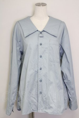 画像: MILKBOY / リボン付き長袖シャツ  ブルー T-25-09-10-005-MB-BL-SA-ZT
