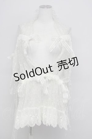 画像: BABY,THE STARS SHINE BRIGHT / Julietのためのソネットレースショール  生成り T-25-09-10-034-BA-ZA-SA-ZI