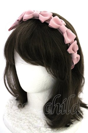 画像: Melody BasKet / リボンいっぱいカチューシャ  ピンク T-25-09-10-035-LO-AC-SA-ZT