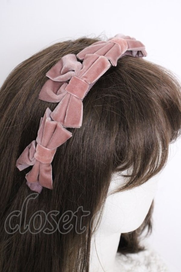画像2: Melody BasKet / リボンいっぱいカチューシャ  ピンク T-25-09-10-036-LO-AC-SA-ZI (2)