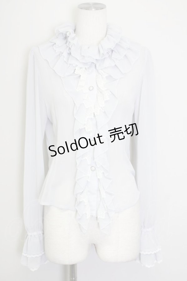 画像1: ALICE and the PIRATES / 月雫と優艶のPrinceボリュームフリルブラウス  グレー T-25-09-10-006-PA-BL-SA-ZI (1)