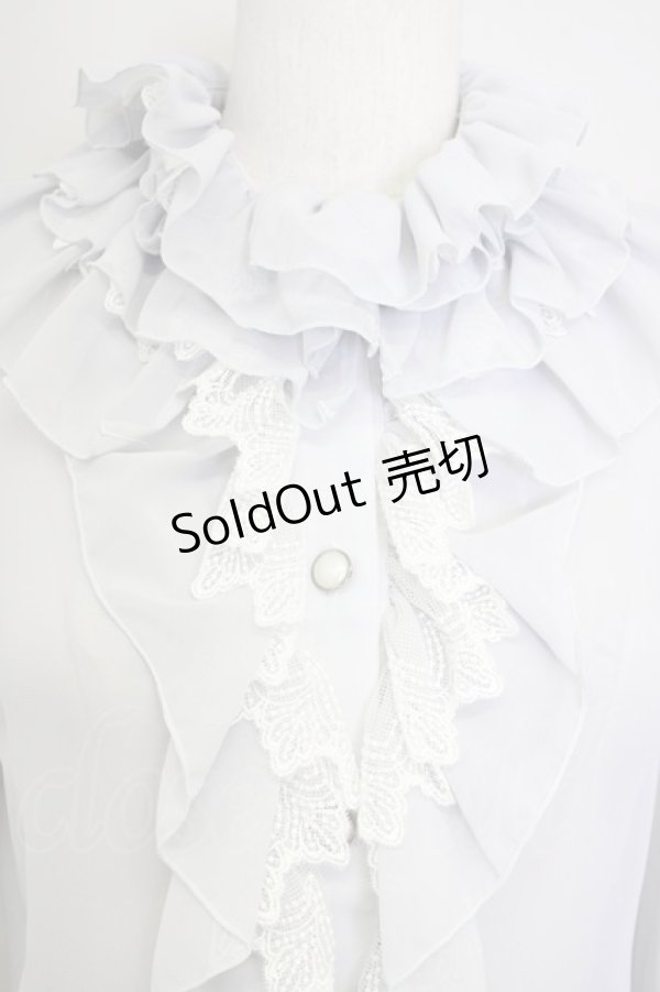 画像3: ALICE and the PIRATES / 月雫と優艶のPrinceボリュームフリルブラウス  グレー T-25-09-10-006-PA-BL-SA-ZI (3)