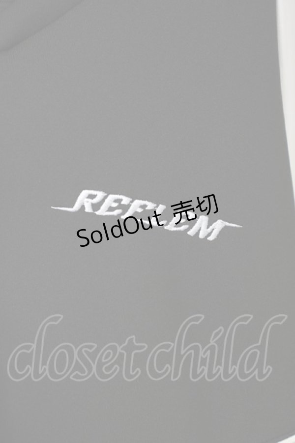 画像5: REFLEM / サイバー切り替えボリュームネック半袖ジャージパーカー  黒Ｘ白 T-25-09-10-009-PU-TO-SA-ZI (5)
