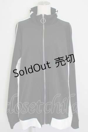 画像: REFLEM / BIG切替ジャージ/オーバーサイズジャージトップス  黒Ｘ白 T-25-09-10-010-PU-TO-SA-ZI