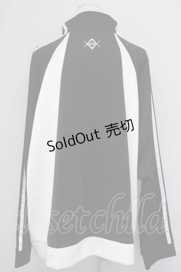 画像2: REFLEM / BIG切替ジャージ/オーバーサイズジャージトップス  黒Ｘ白 T-25-09-10-010-PU-TO-SA-ZI (2)