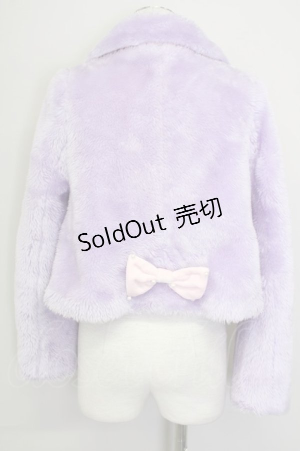 画像2: Angelic Pretty / リボンパールファーボレロ  ラベンダー T-25-09-10-014-AP-CO-SA-ZI (2)