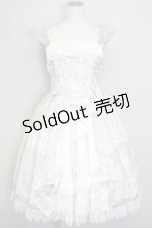 画像: BABY,THE STARS SHINE BRIGHT / メルヴェイユーズなBoudoir〜永遠に続くLadyな時間〜レースアップジャンパースカート  グレー T-25-09-10-015-BA-OP-SA-ZT