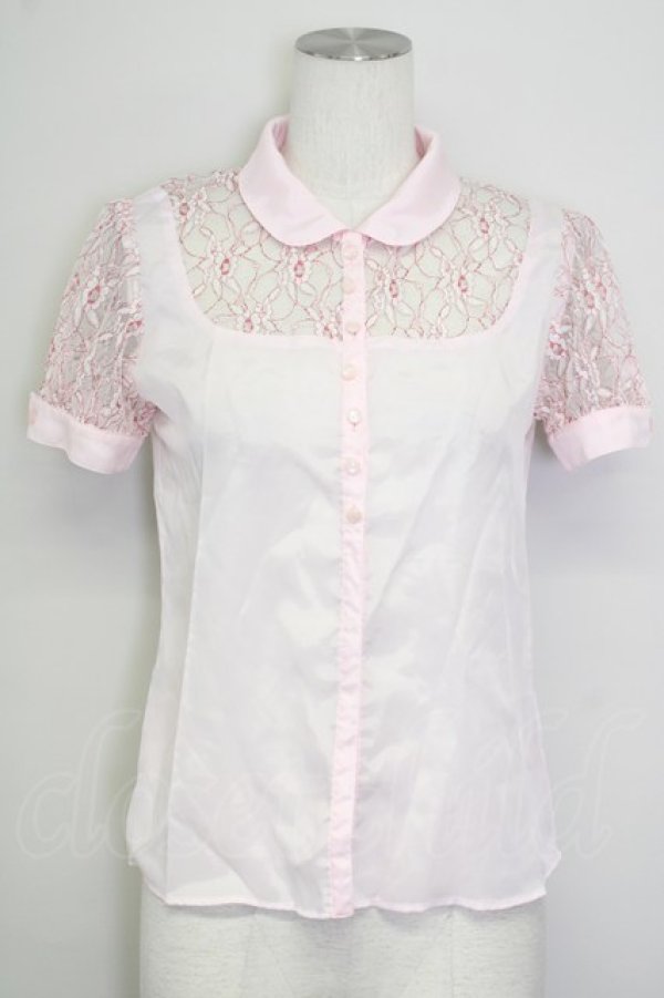 画像1: MILK / チェリーウェブブラウス  ピンク T-25-09-10-002-ML-BL-SA-ZI (1)