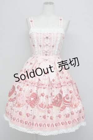 画像: BABY,THE STARS SHINE BRIGHT / DOKI DOKI STRAWBERRY MAGIC柄ジャンパースカートI  ピンク T-25-09-10-017-BA-OP-SA-ZT