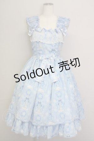 画像: Angelic Pretty / 雪のガラスドームジャンパースカート  サックス T-25-09-10-018-AP-OP-SA-ZT