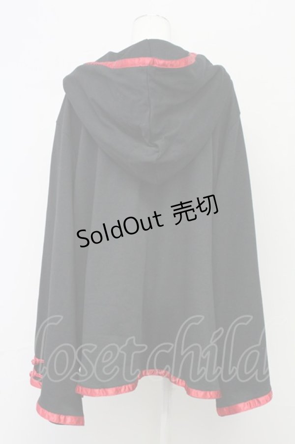 画像2: Favorite / チャイナパーカー  黒Ｘ赤 T-25-09-12-016-LO-TO-SA-ZI (2)