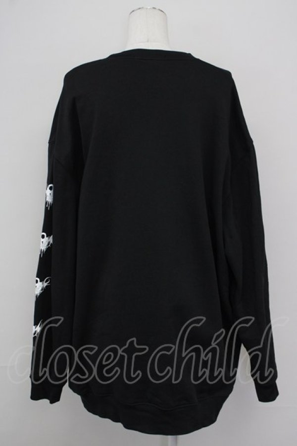 画像2: Amilige / BONDイラストスウェット  黒Ｘ紫 T-25-09-12-003-PU-TO-SA-ZI (2)