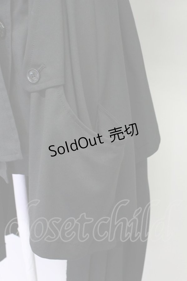 画像5: alice auaa / パフスリーブトレンチワンピース 3 ブラック T-25-09-12-017-AA-OP-SA-ZI (5)