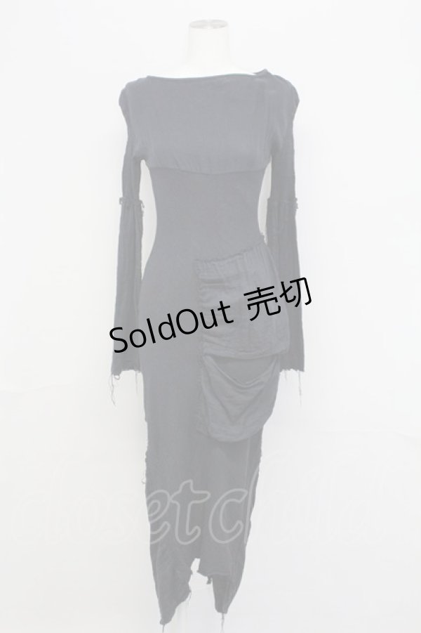 画像1: alice auaa / 楊柳切替ワンピース 3 ブラック T-25-09-12-018-AA-OP-SA-ZI (1)