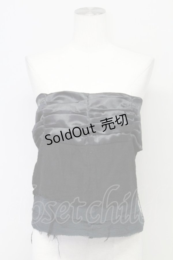 画像1: alice auaa / サテンギャザー楊柳ミニスカート 3 ブラック T-25-09-12-019-AA-SK-SA-ZI (1)