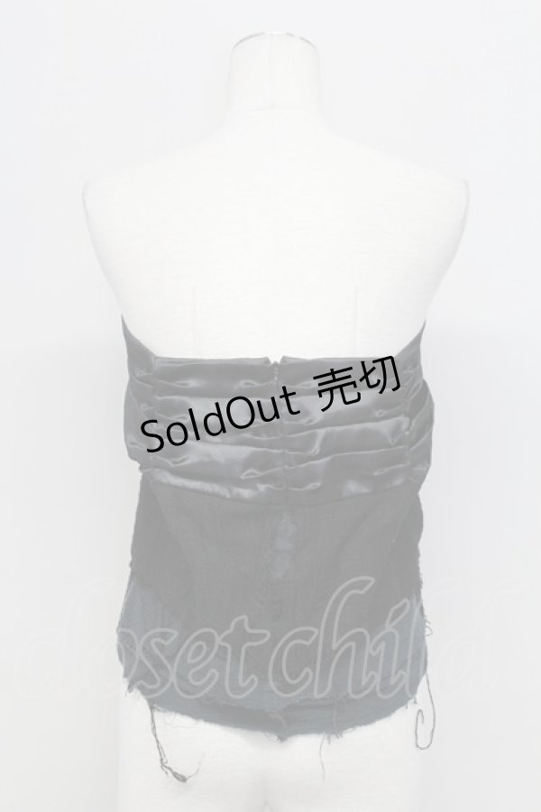 画像2: alice auaa / サテンギャザー楊柳ミニスカート 3 ブラック T-25-09-12-019-AA-SK-SA-ZI (2)