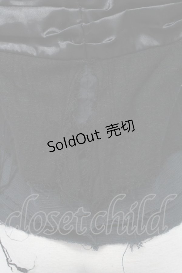 画像3: alice auaa / サテンギャザー楊柳ミニスカート 3 ブラック T-25-09-12-019-AA-SK-SA-ZI (3)