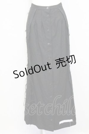 画像: alice auaa / ラップロングスカート  ブラック T-25-09-12-020-AA-SK-SA-ZI