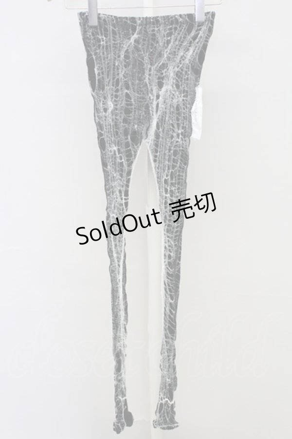 画像2: alice auaa / ネットレギンス 3 ブラック×ホワイト T-25-09-12-021-AA-PA-SA-ZI (2)
