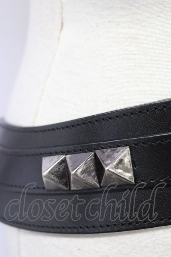 画像4: alice auaa / スタッズ使いベルト  ブラック T-25-09-12-023-AA-ZA-SA-ZI (4)