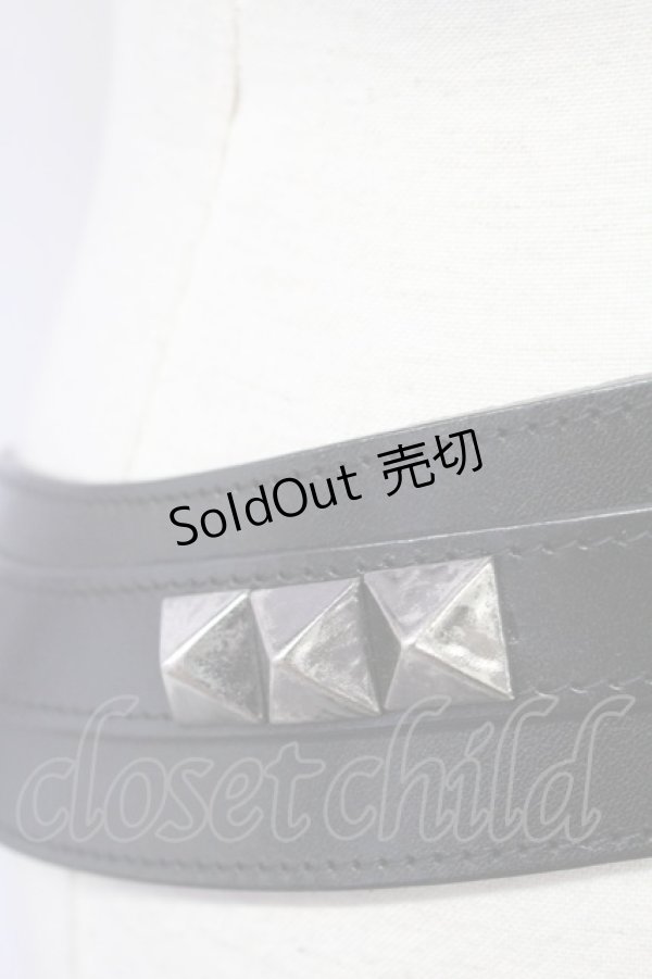 画像4: alice auaa / スタッズ使いベルト  ブラック T-25-09-12-023-AA-ZA-SA-ZI (4)