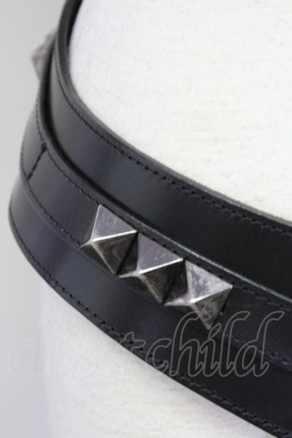 画像7: alice auaa / スタッズ使いベルト  ブラック T-25-09-12-023-AA-ZA-SA-ZI (7)