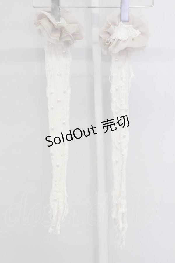 画像1: alice auaa / ロング丈パールグローブ  ベージュ T-25-09-12-024-AA-ZA-SA-ZI (1)