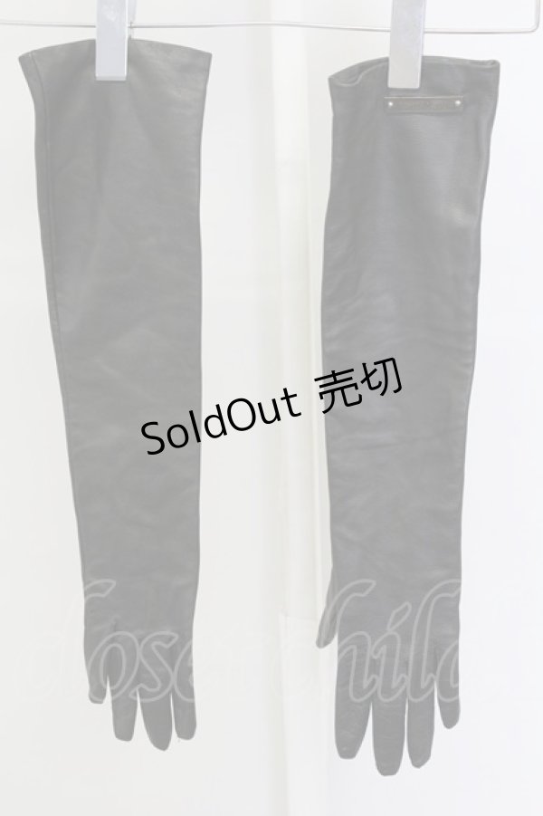 画像1: alice auaa / G/レザーロンググローブ  ブラック T-25-09-12-025-AA-ZA-SA-ZI (1)