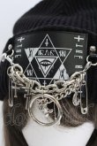 画像3: SEX POT ReVeNGe / チェーンワッペンニット帽  黒Ｘ紫 T-25-09-12-027-SP-AC-SA-ZI (3)