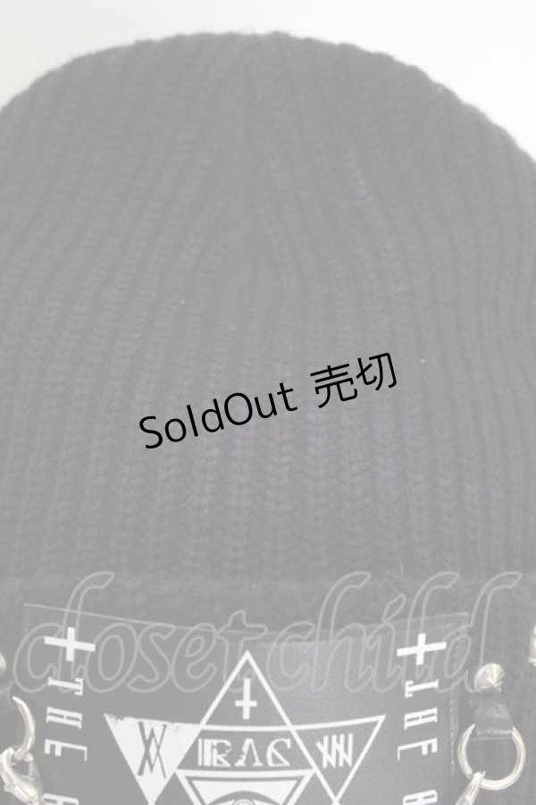 画像5: SEX POT ReVeNGe / チェーンワッペンニット帽  黒Ｘ紫 T-25-09-12-027-SP-AC-SA-ZI (5)