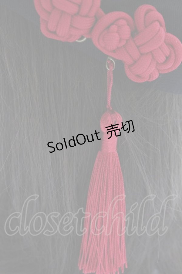 画像4: IRO+IRO / チャイナ可愛いユニセックス中華キャップ  黒Ｘ赤 T-25-09-12-028-LO-AC-SA-ZI (4)