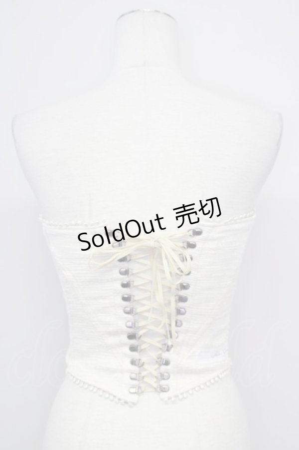 画像2: alice auaa / 異素材切替コルセット 3 ベージュ T-25-09-12-001-AA-TO-SA-ZI (2)