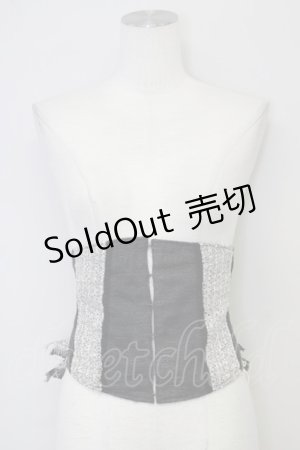 画像: alice auaa / ツイードフリルショートコルセット 3 ブラック T-25-09-12-002-AA-TO-SA-ZI