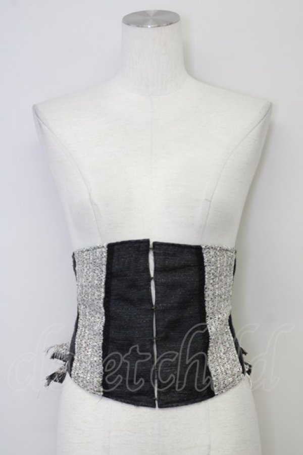 画像1: alice auaa / ツイードフリルショートコルセット 3 ブラック T-25-09-12-002-AA-TO-SA-ZI (1)