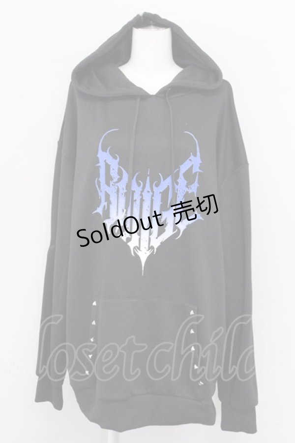 画像1: Amilige / ロゴグラデーションパーカー  黒Ｘ紫 T-25-09-12-010-PU-TO-SA-ZI (1)