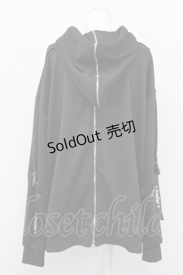 画像2: Amilige / ロゴグラデーションパーカー  黒Ｘ紫 T-25-09-12-010-PU-TO-SA-ZI (2)