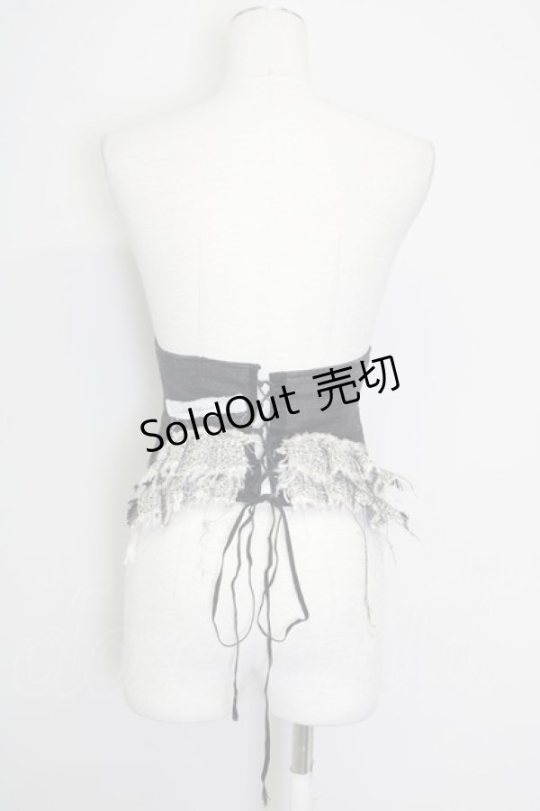 画像2: alice auaa / ツイードフリルショートコルセット 3 ブラック T-25-09-12-002-AA-TO-SA-ZI (2)