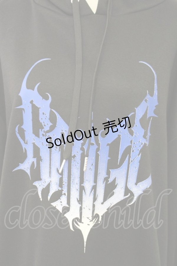 画像4: Amilige / ロゴグラデーションパーカー  黒Ｘ紫 T-25-09-12-010-PU-TO-SA-ZI (4)