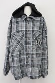 画像1: TRAVAS TOKYO / フード付きチェックシャツ  グレーチェック T-25-09-12-012-PU-BL-SA-ZI (1)