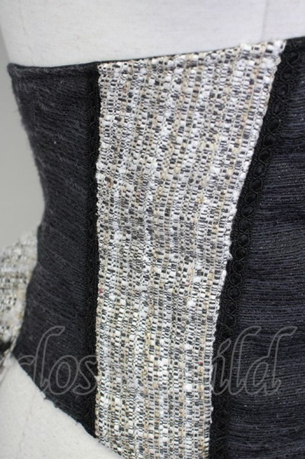 画像5: alice auaa / ツイードフリルショートコルセット 3 ブラック T-25-09-12-002-AA-TO-SA-ZI (5)